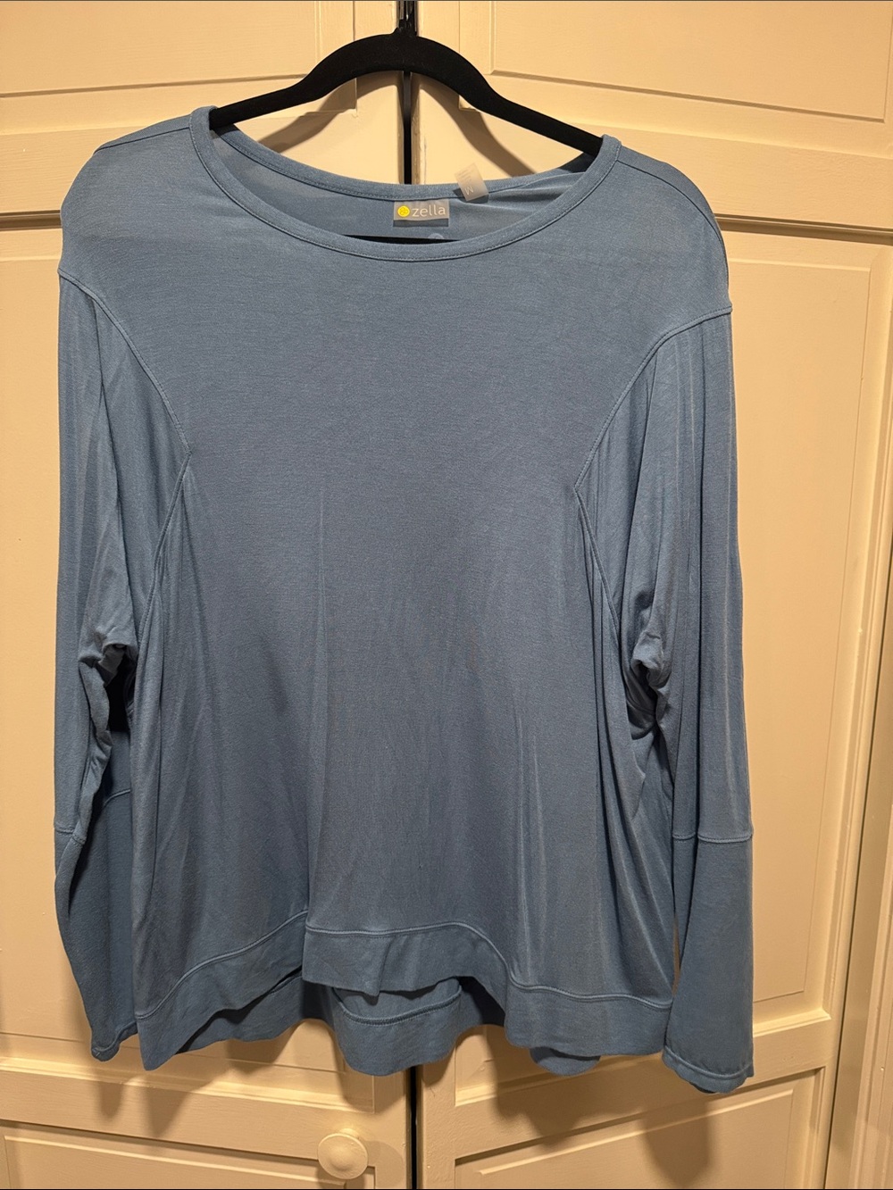 Zella Dusty Blue Long-Sleeve Crewneck Top